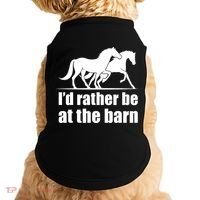 I'd Rather Be At The Barn Horse Gift And Great Gift Doggie Tank thumb 0