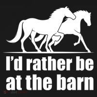 I'd Rather Be At The Barn Horse Gift And Great Gift Women's Hoodie thumb 2