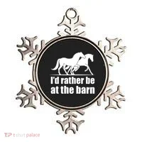 I'd Rather Be At The Barn Horse Gift And Great Gift Ornament thumb 0