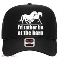 I'd Rather Be At The Barn Horse Gift And Great Gift Hat thumb 0