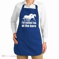 I'd Rather Be At The Barn Horse Gift And Great Gift Apron thumb 2