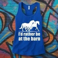 I'd Rather Be At The Barn Horse Gift And Great Gift Women's Tank Top thumb 3