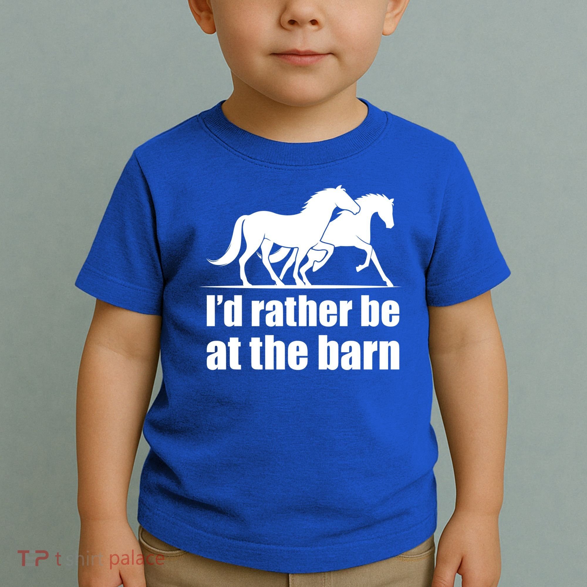 I'd Rather Be At The Barn Horse Gift And Great Gift Toddler T-Shirt