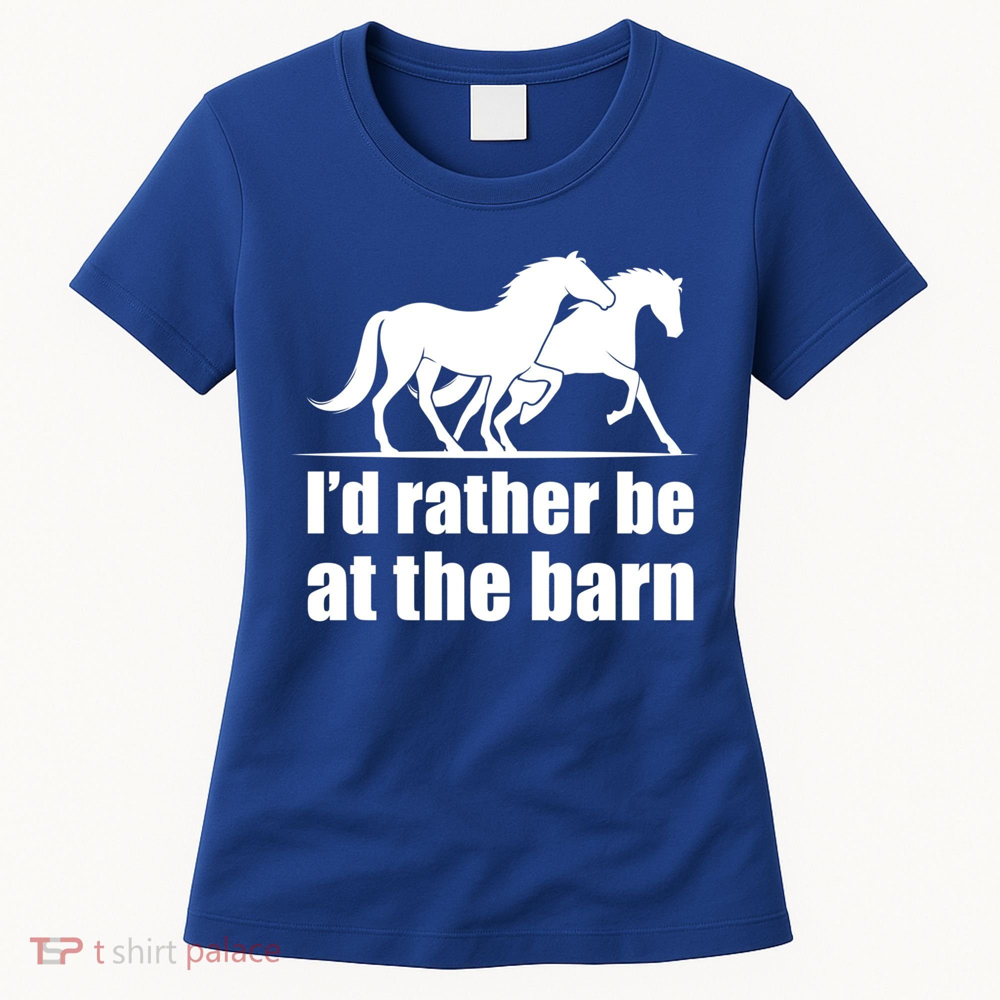 I'd Rather Be At The Barn Horse Gift And Great Gift Women's T-Shirt