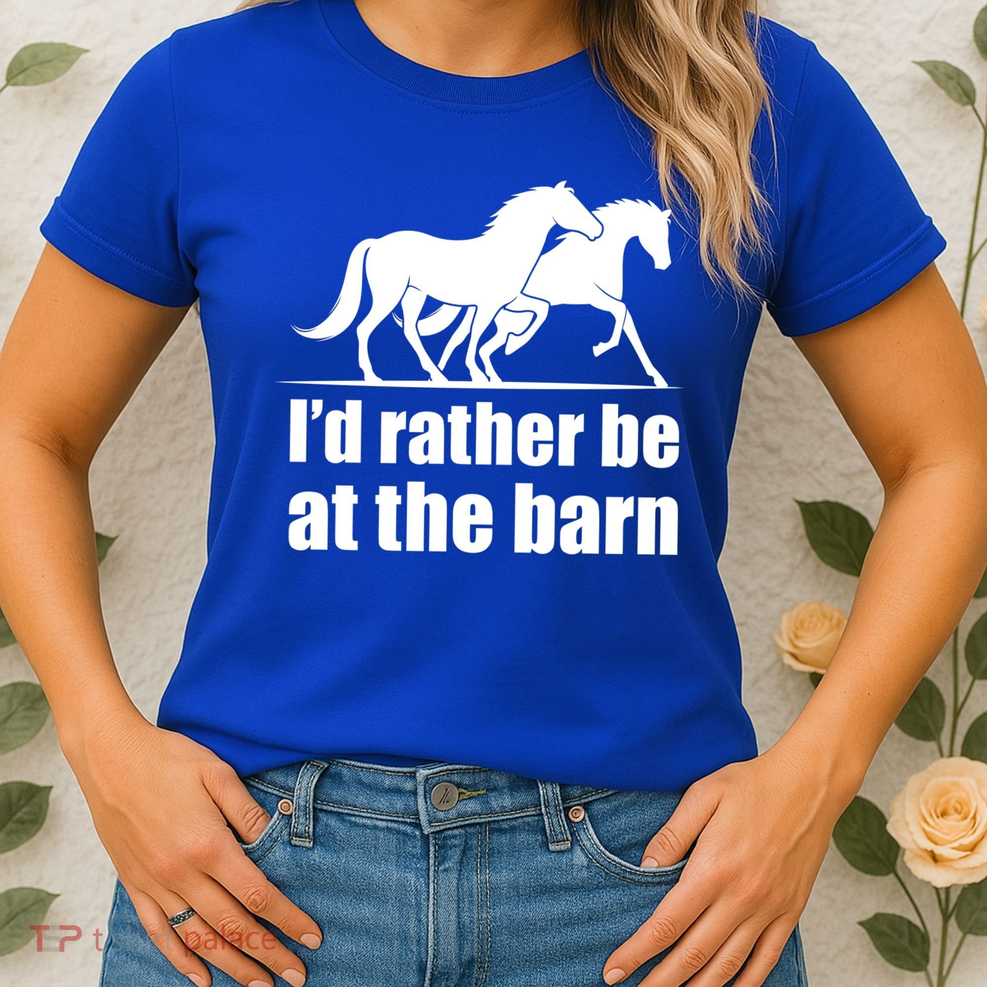 I'd Rather Be At The Barn Horse Gift And Great Gift Women's T-Shirt