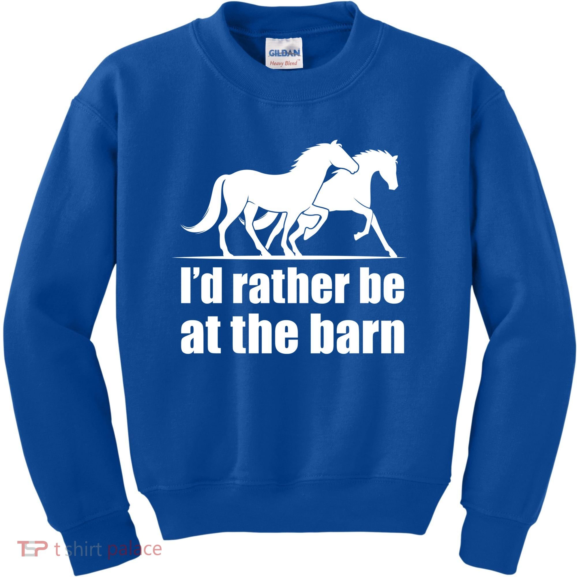I'd Rather Be At The Barn Horse Gift And Great Gift Kids Sweatshirt