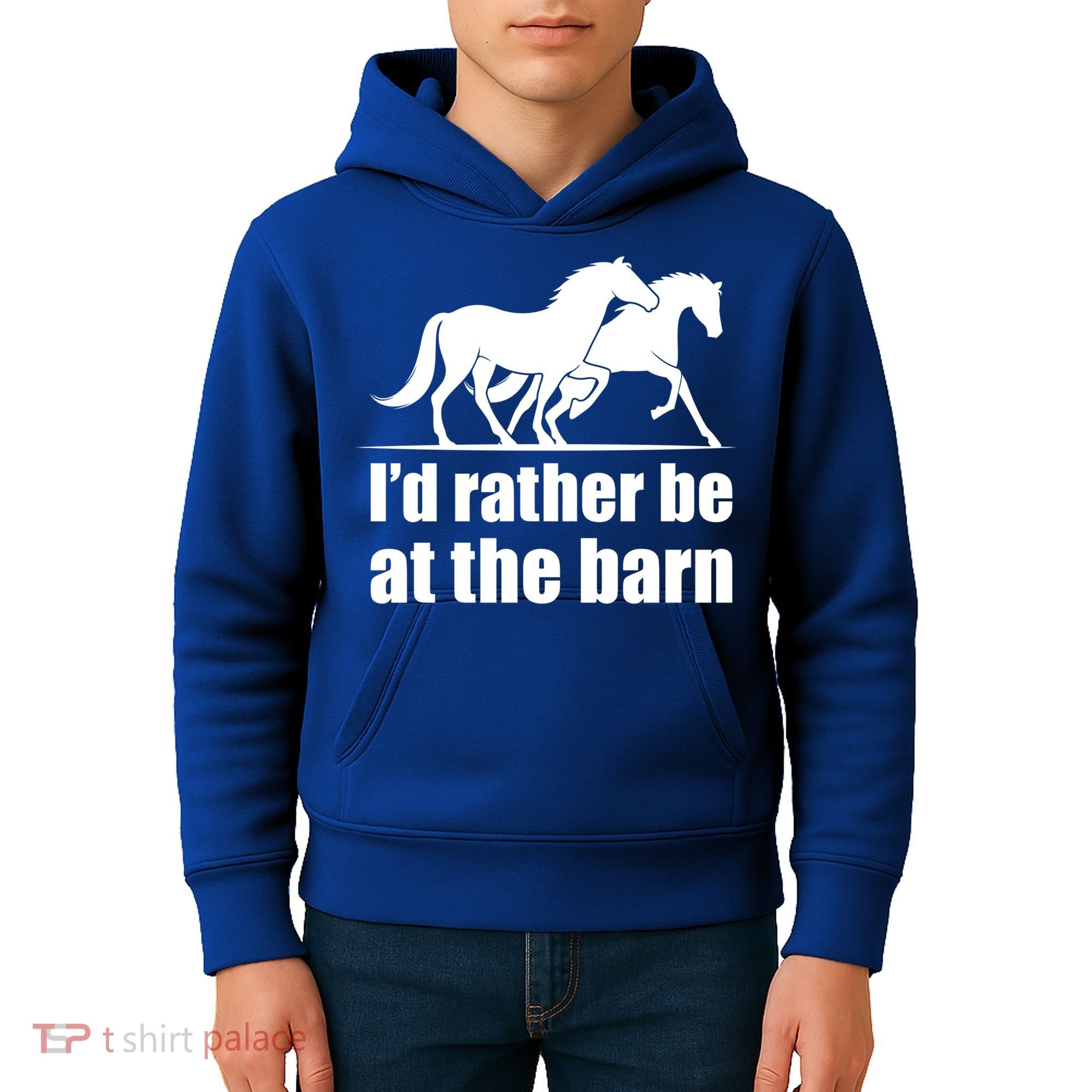 I'd Rather Be At The Barn Horse Gift And Great Gift Kids Hoodie