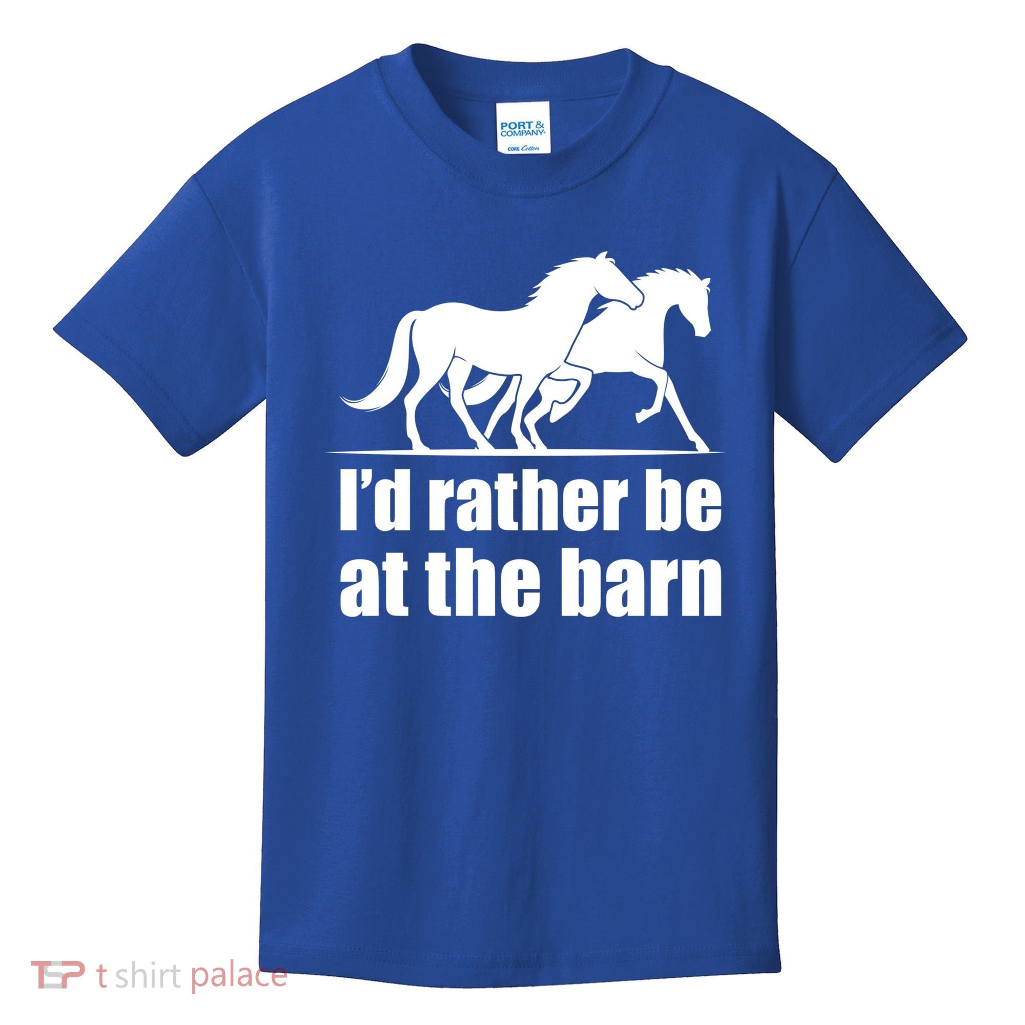 I'd Rather Be At The Barn Horse Gift And Great Gift Kids T-Shirt