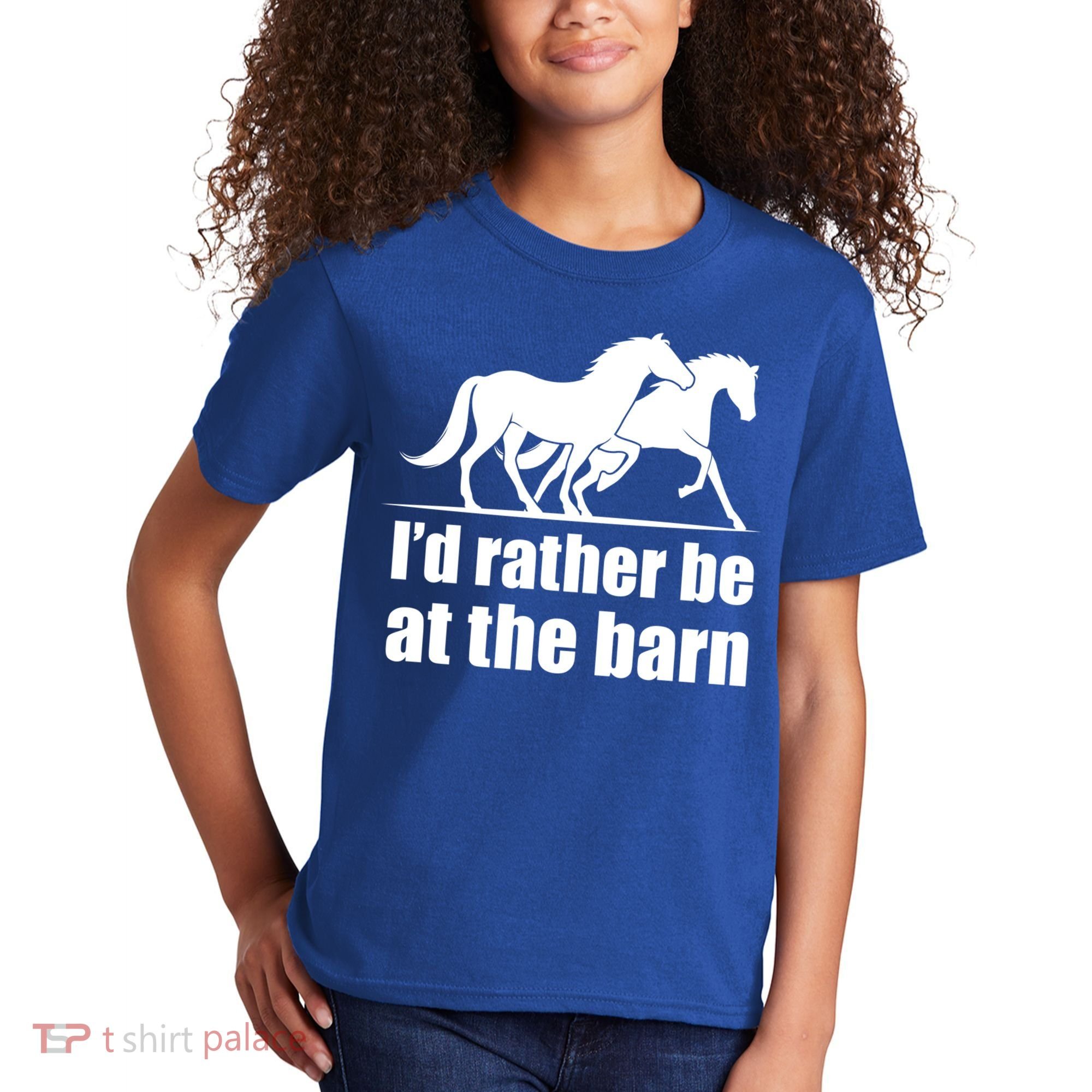 I'd Rather Be At The Barn Horse Gift And Great Gift Kids T-Shirt