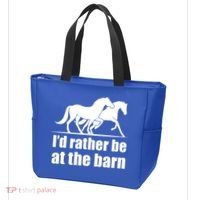 I'd Rather Be At The Barn Horse Gift And Great Gift Tote Bag thumb 3