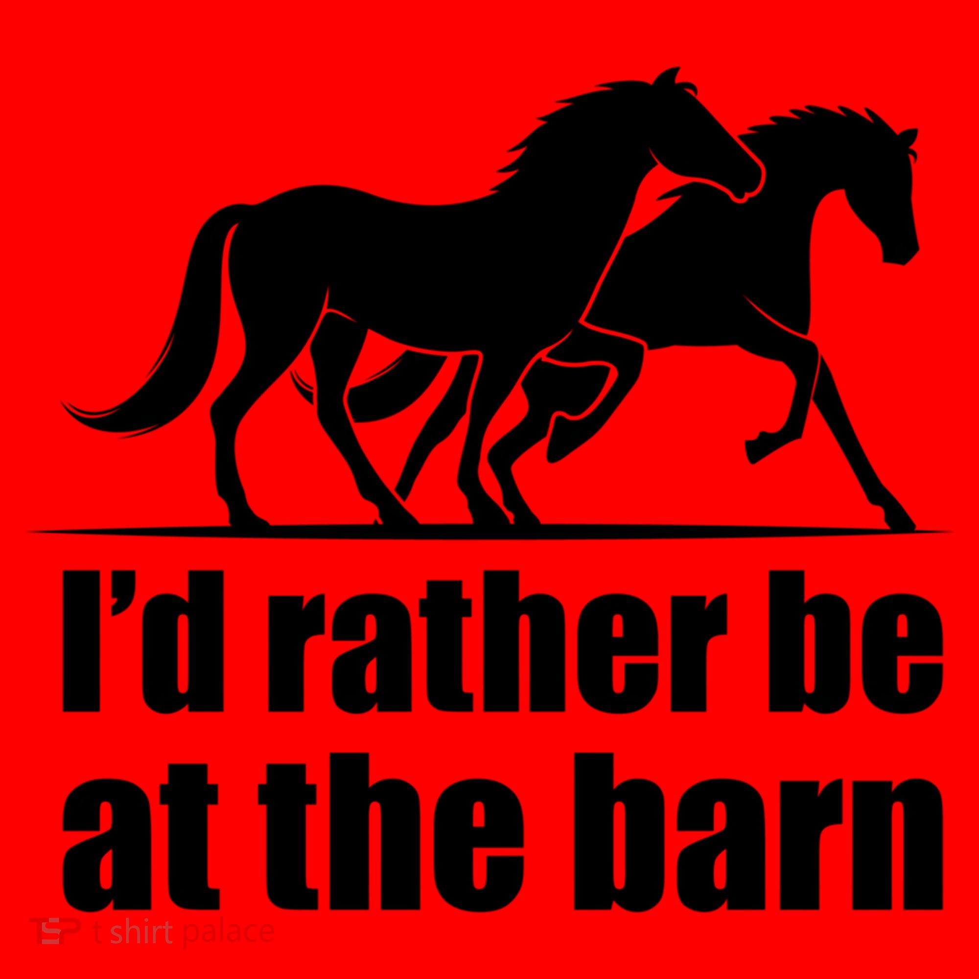 I'd Rather Be At The Barn Horse Gift And Great Gift Santa Hat