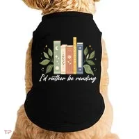 I'd Rather Be Reading Nature Book Lovers For Readers  Doggie Tank thumb 0