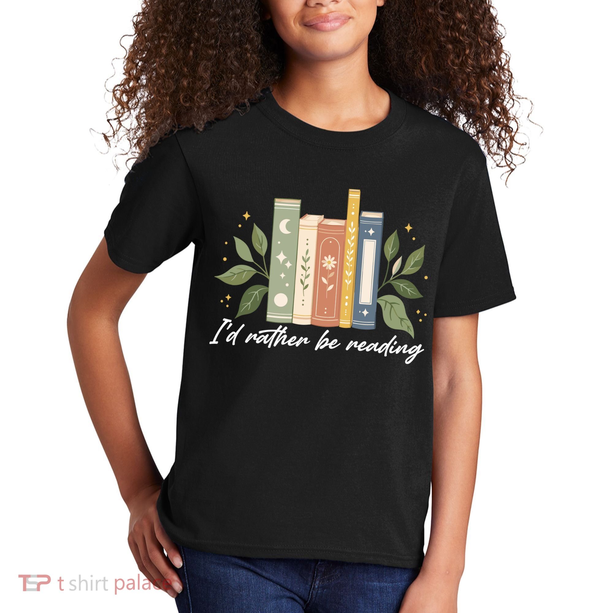 I'd Rather Be Reading Nature Book Lovers For Readers  Kids T-Shirt