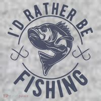 I’d Rather Be Fishing Funny Fishing T-Shirt thumb 7