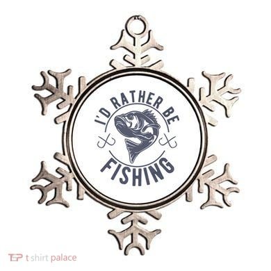 I’d Rather Be Fishing Funny Fishing Ornament