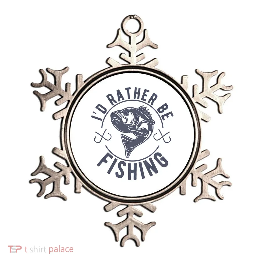 I’d Rather Be Fishing Funny Fishing Ornament