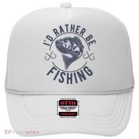 I’d Rather Be Fishing Funny Fishing Hat thumb 0