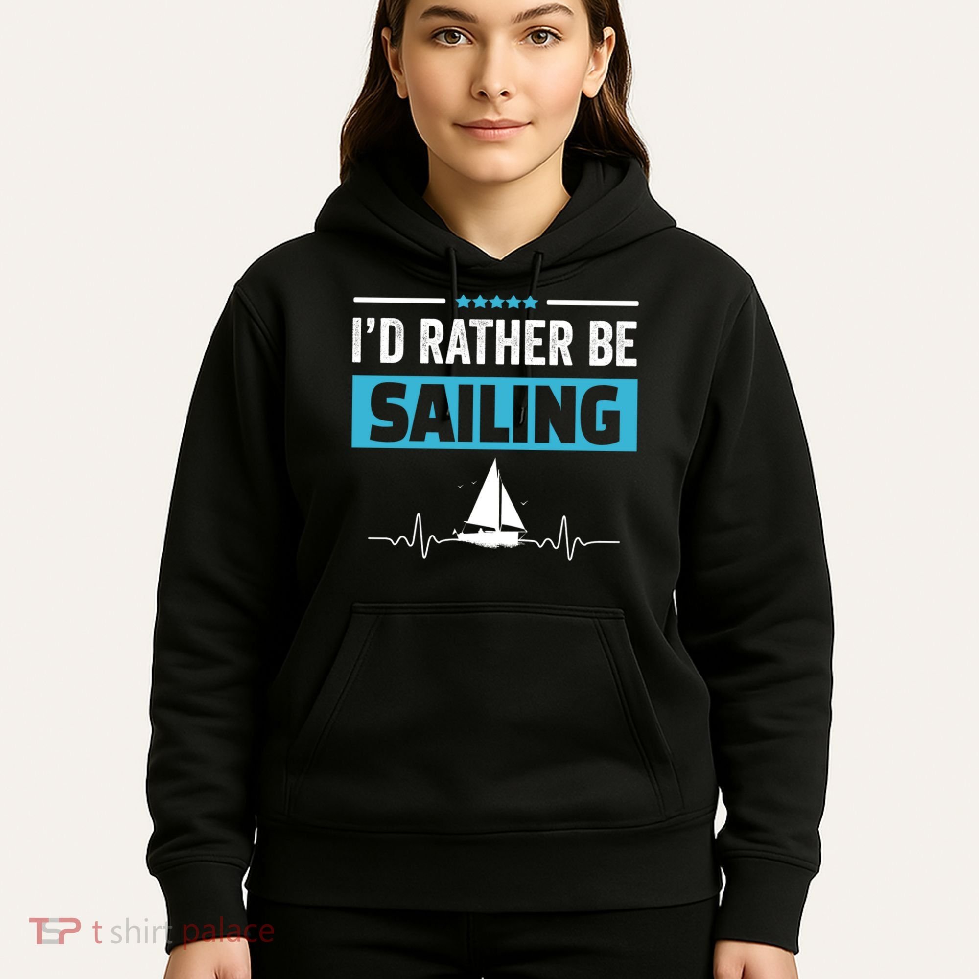 I'd Rather Be Sailing Boat Captain Sailboat Seafarer Sailor Gift Hoodie