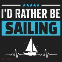 I'd Rather Be Sailing Boat Captain Sailboat Seafarer Sailor Gift Beanie thumb 2