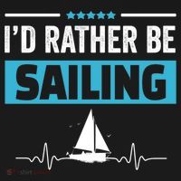 I'd Rather Be Sailing Boat Captain Sailboat Seafarer Sailor Gift Women's Hoodie thumb 2
