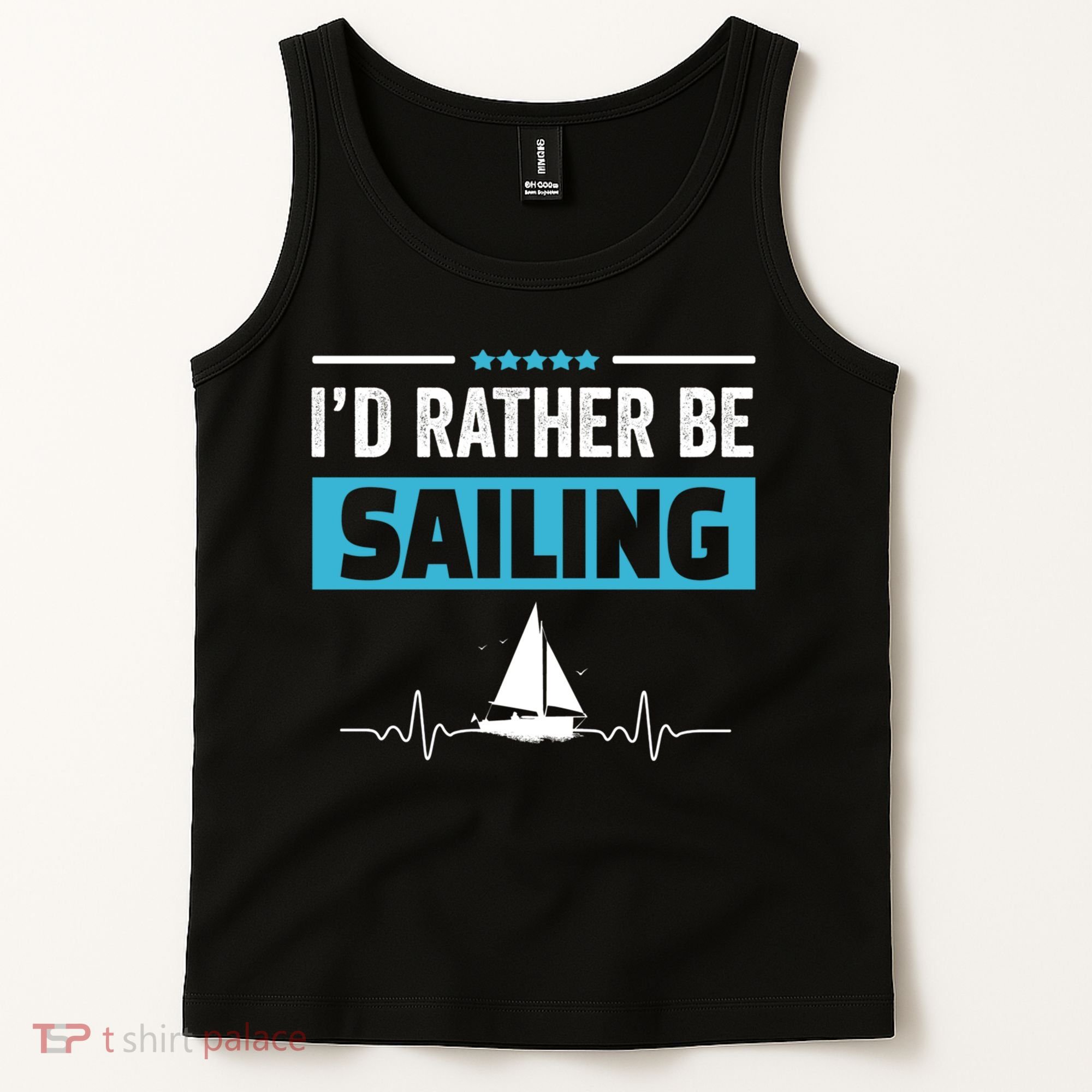 I'd Rather Be Sailing Boat Captain Sailboat Seafarer Sailor Gift Tank Top