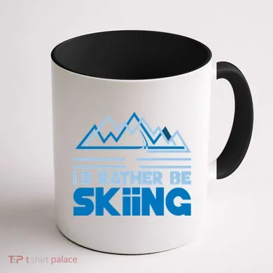 I'd Rather Be Skiing Coffee Mug back