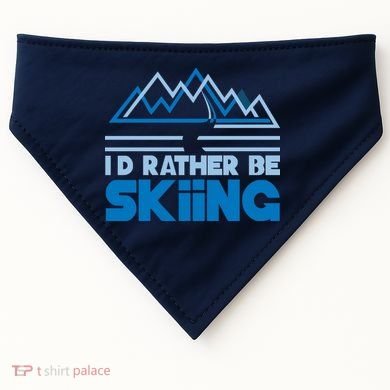 I'd Rather Be Skiing USA-Made Doggie Bandana