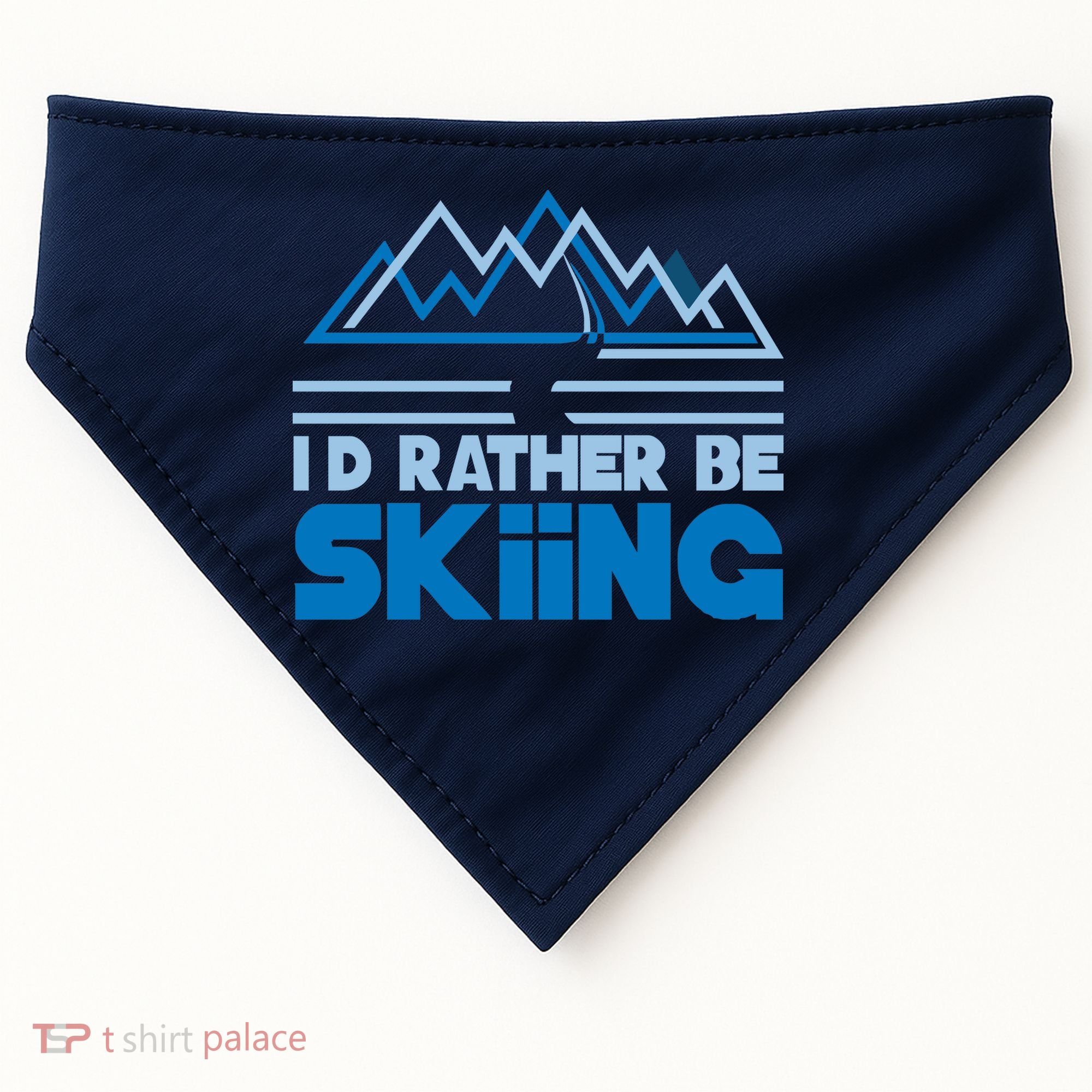 I'd Rather Be Skiing USA-Made Doggie Bandana