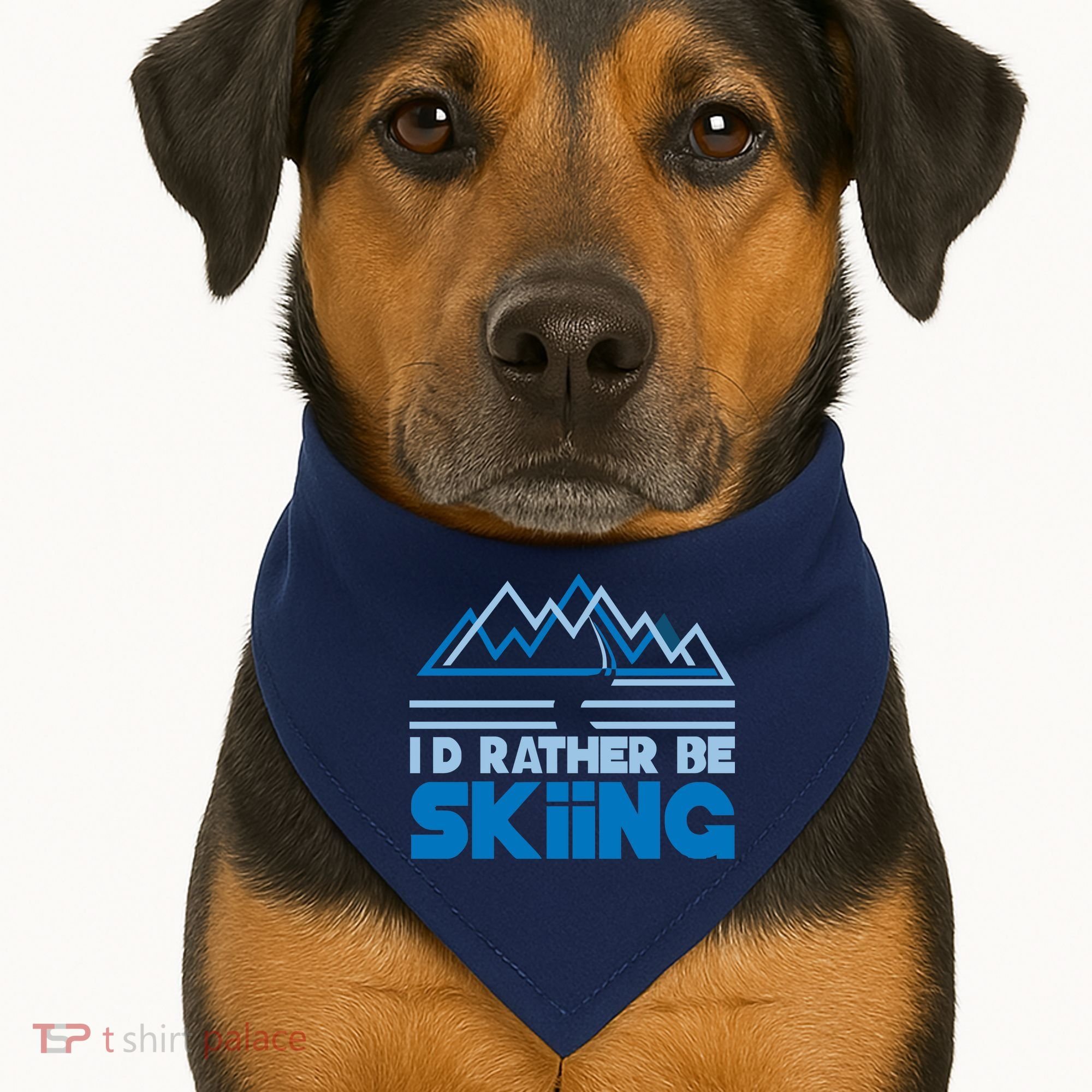 I'd Rather Be Skiing USA-Made Doggie Bandana