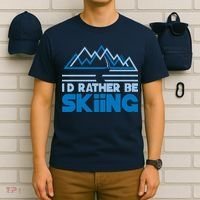I'd Rather Be Skiing T-Shirt thumb 6