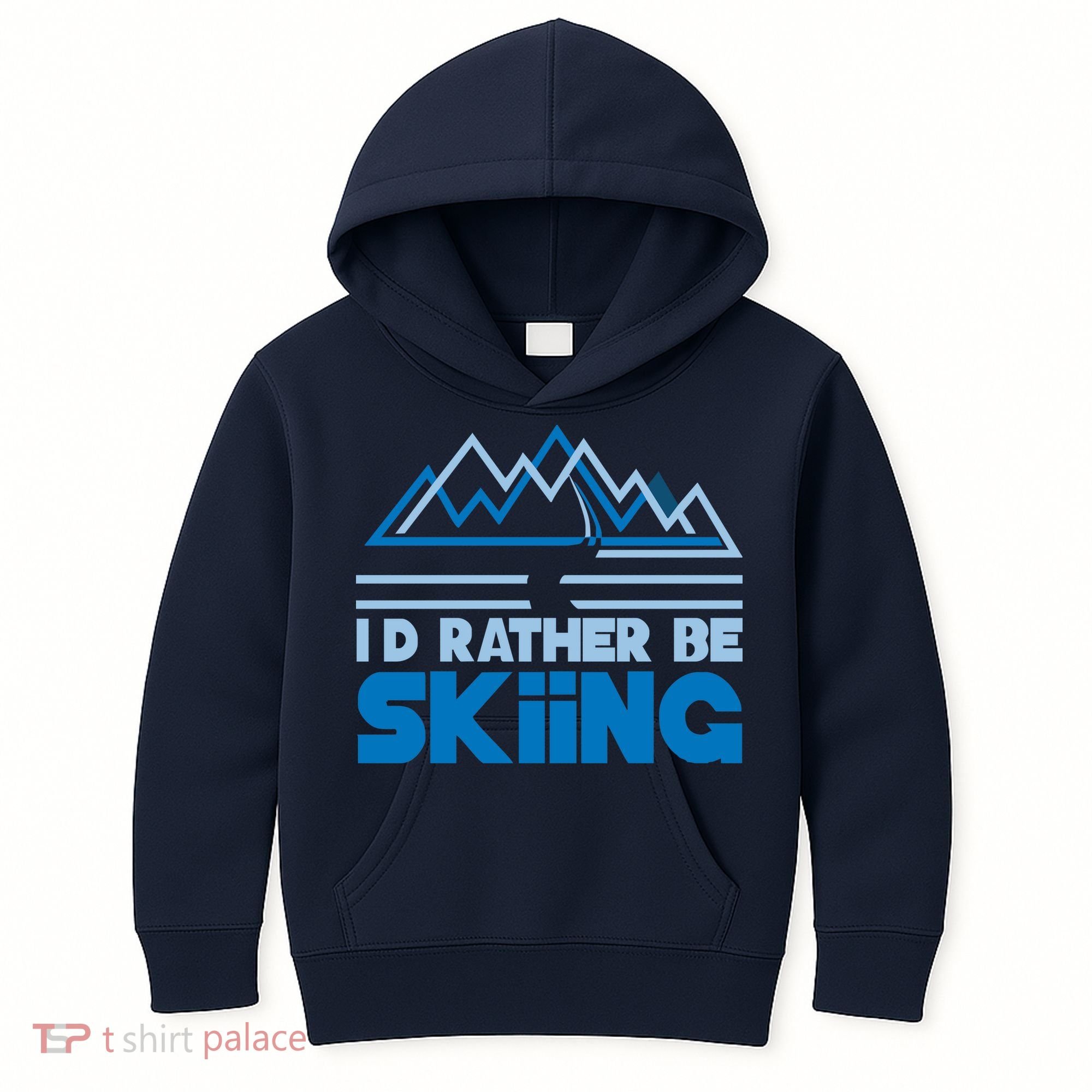 I'd Rather Be Skiing Kids Hoodie