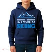 I'd Rather Be Skiing Kids Hoodie thumb 4