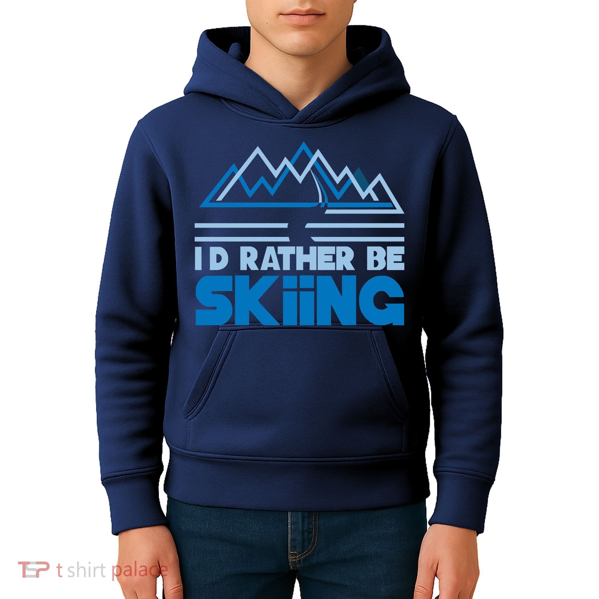 I'd Rather Be Skiing Kids Hoodie