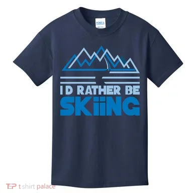 I'd Rather Be Skiing Kids T-Shirt