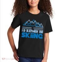 I'd Rather Be Skiing Kids T-Shirt thumb 2