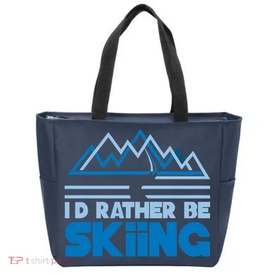 I'd Rather Be Skiing Tote Bag