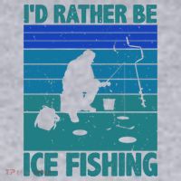 I'd Rather Be Ice Fishing Hobby Retro Gift Women's Sweatshirt thumb 2