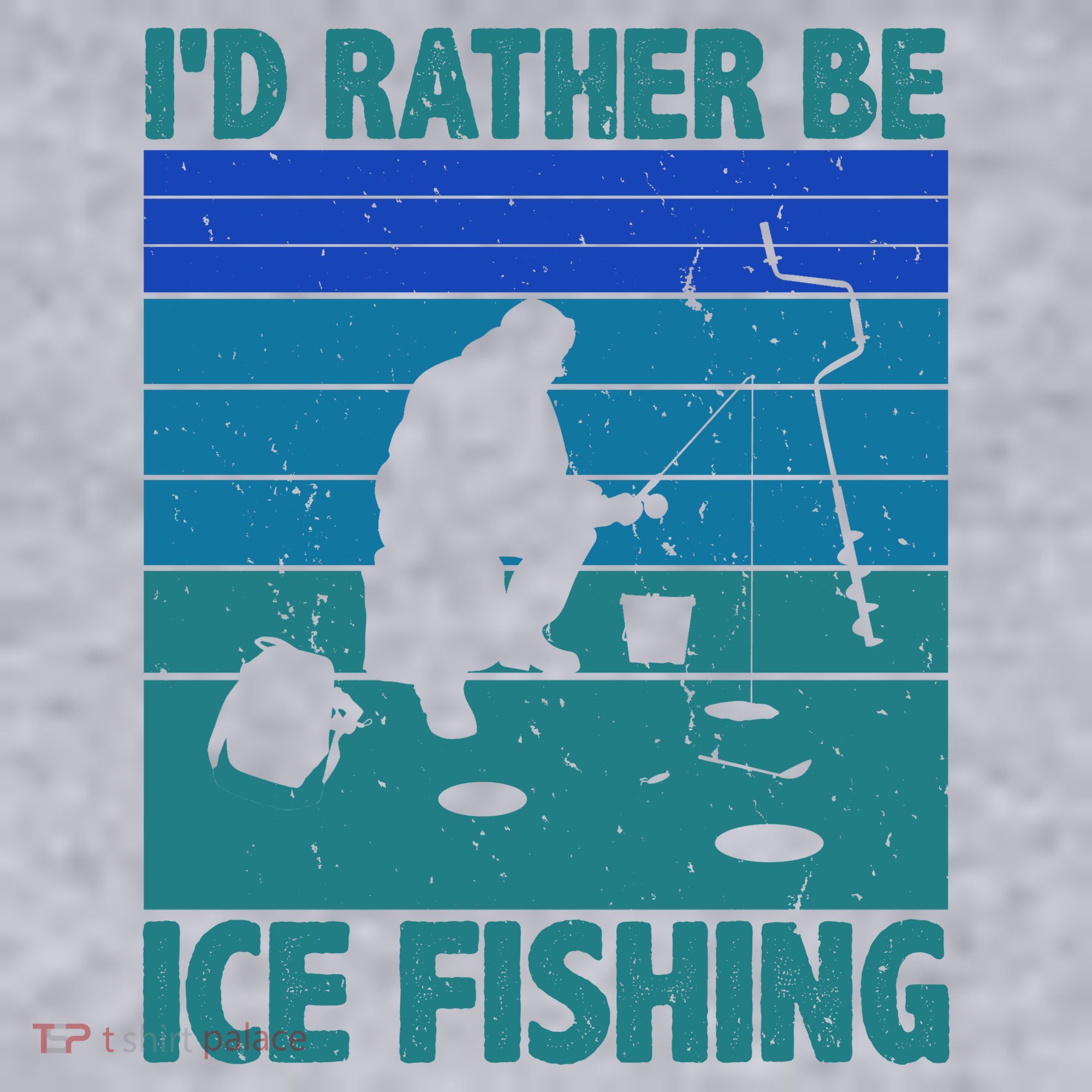 I'd Rather Be Ice Fishing Hobby Retro Gift Women's Sweatshirt