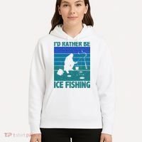 I'd Rather Be Ice Fishing Hobby Retro Gift Hoodie thumb 5