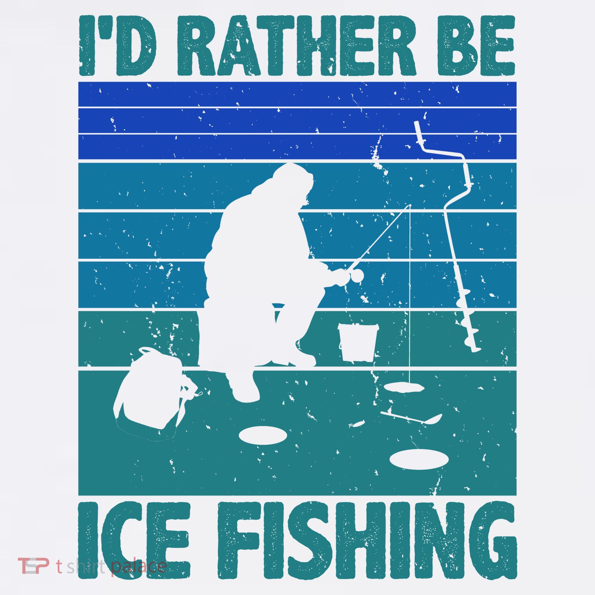 I'd Rather Be Ice Fishing Hobby Retro Gift Women's Hoodie