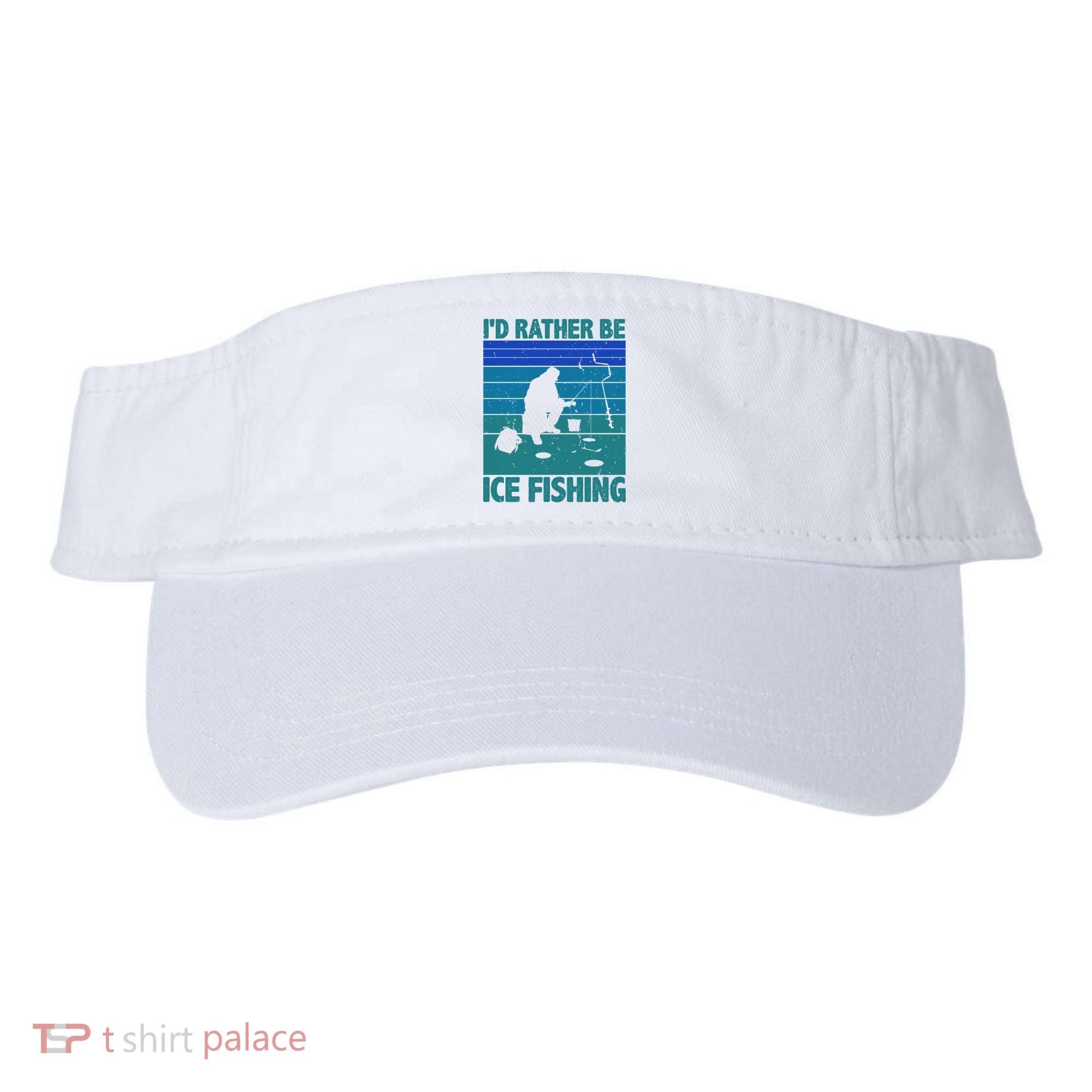 I'd Rather Be Ice Fishing Hobby Retro Gift Visor