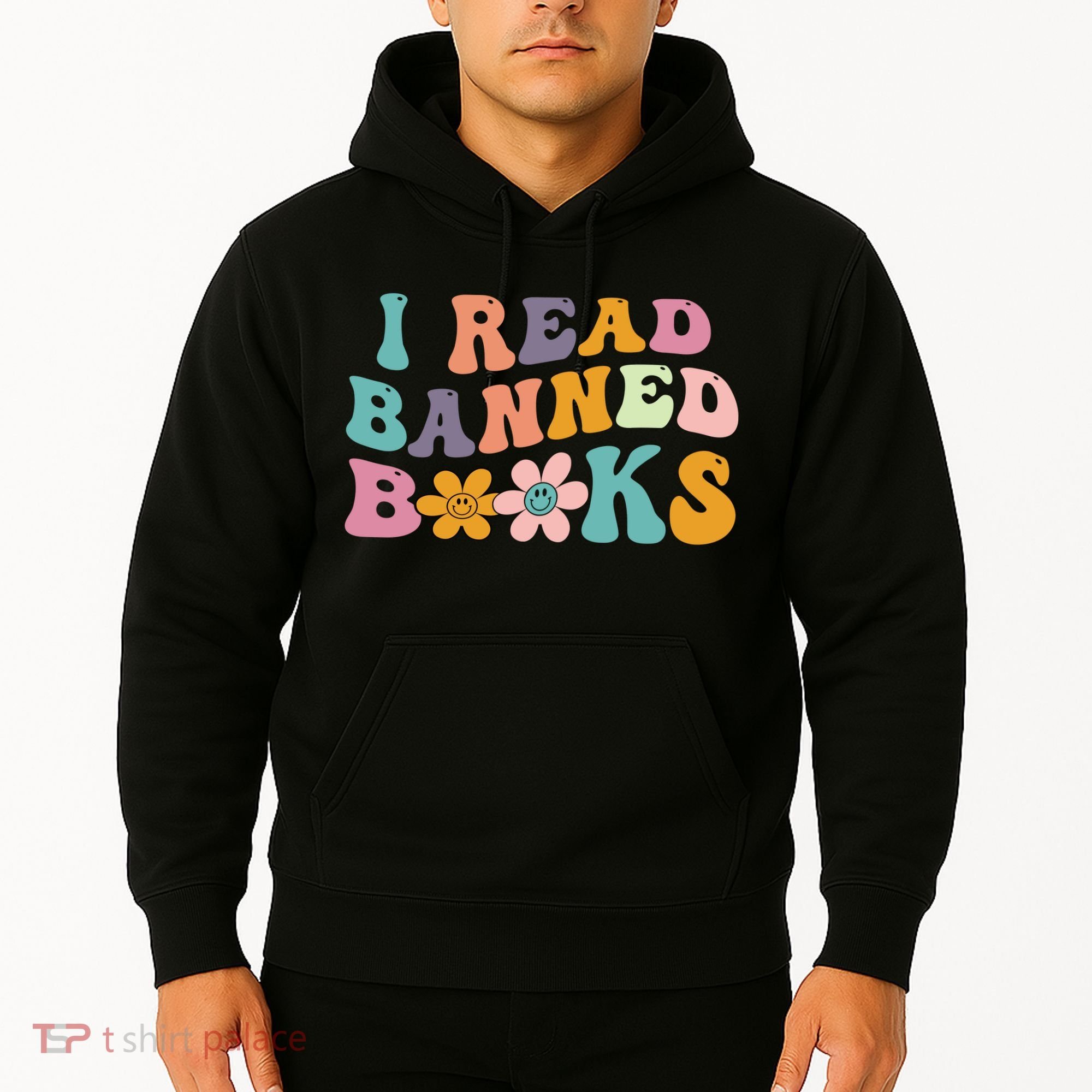 I Read Banned Books Retro Wavy Hoodie