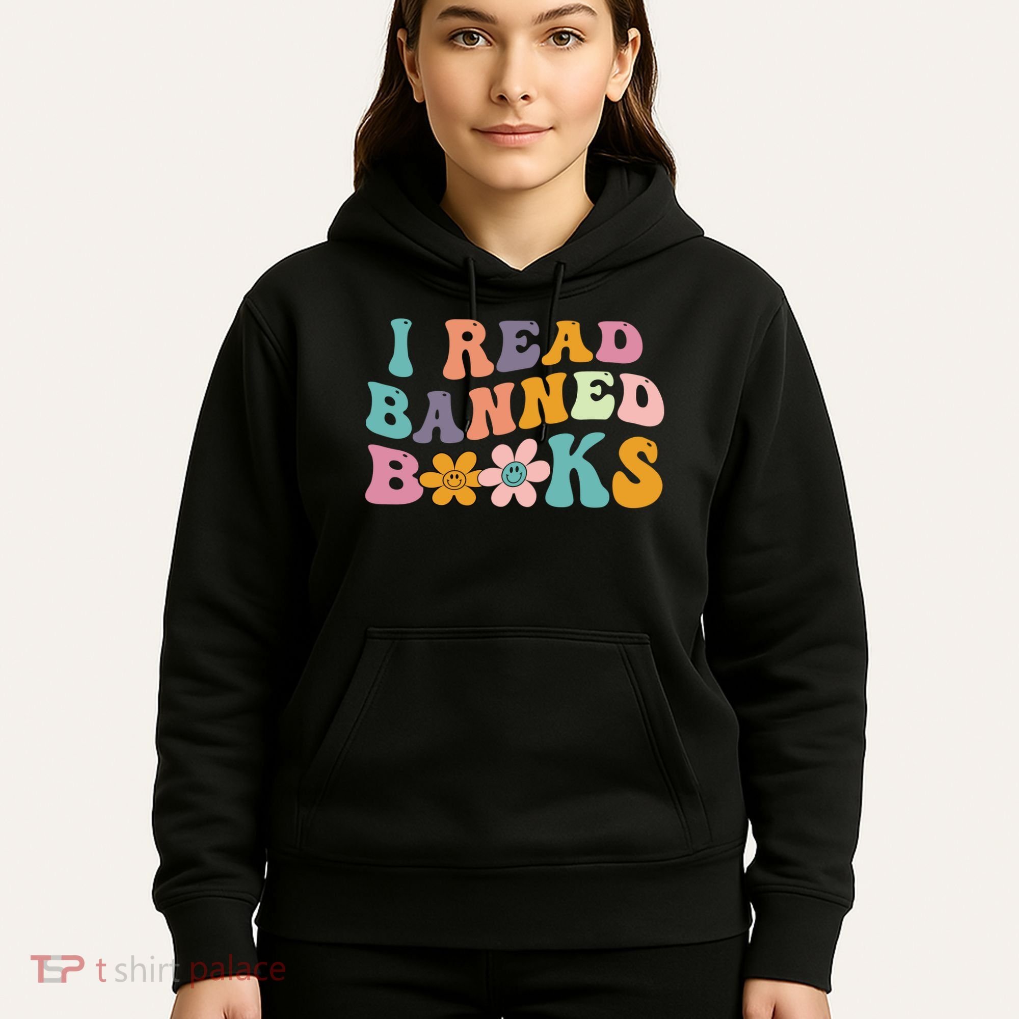 I Read Banned Books Retro Wavy Hoodie
