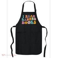 I Read Banned Books Retro Wavy Apron thumb 0