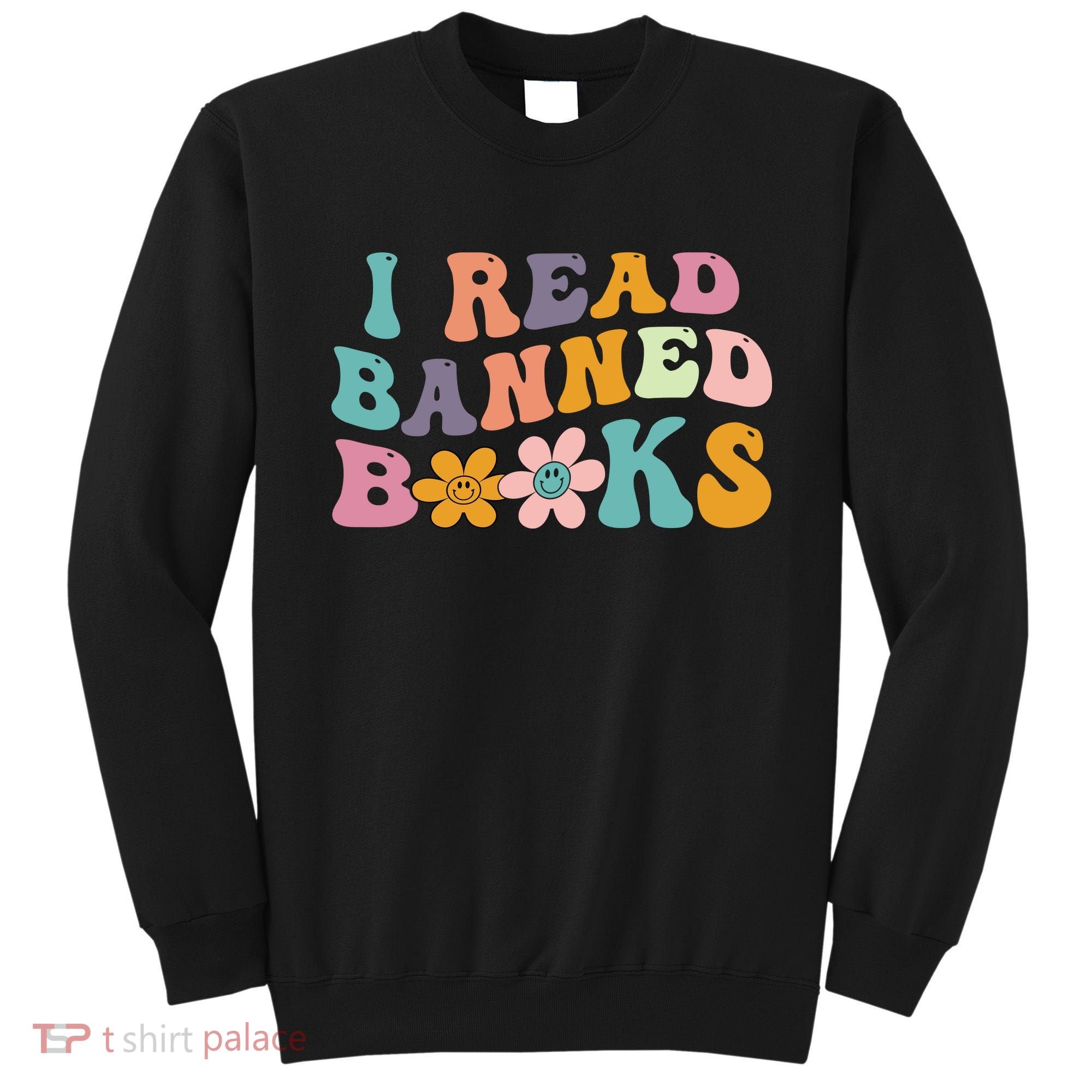I Read Banned Books Retro Wavy Sweatshirt