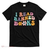I Read Banned Books Retro Wavy T-Shirt thumb 0