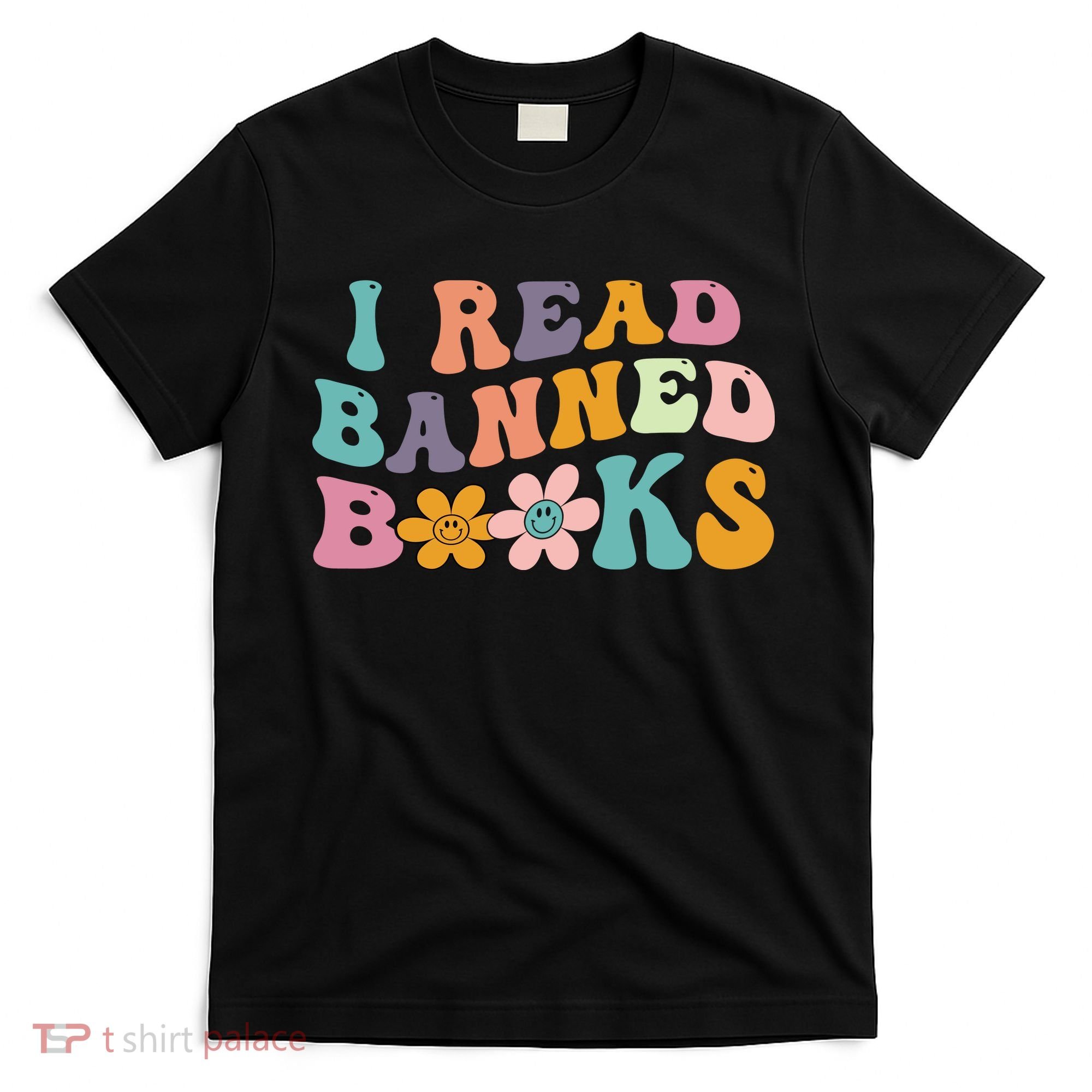 I Read Banned Books Retro Wavy T-Shirt