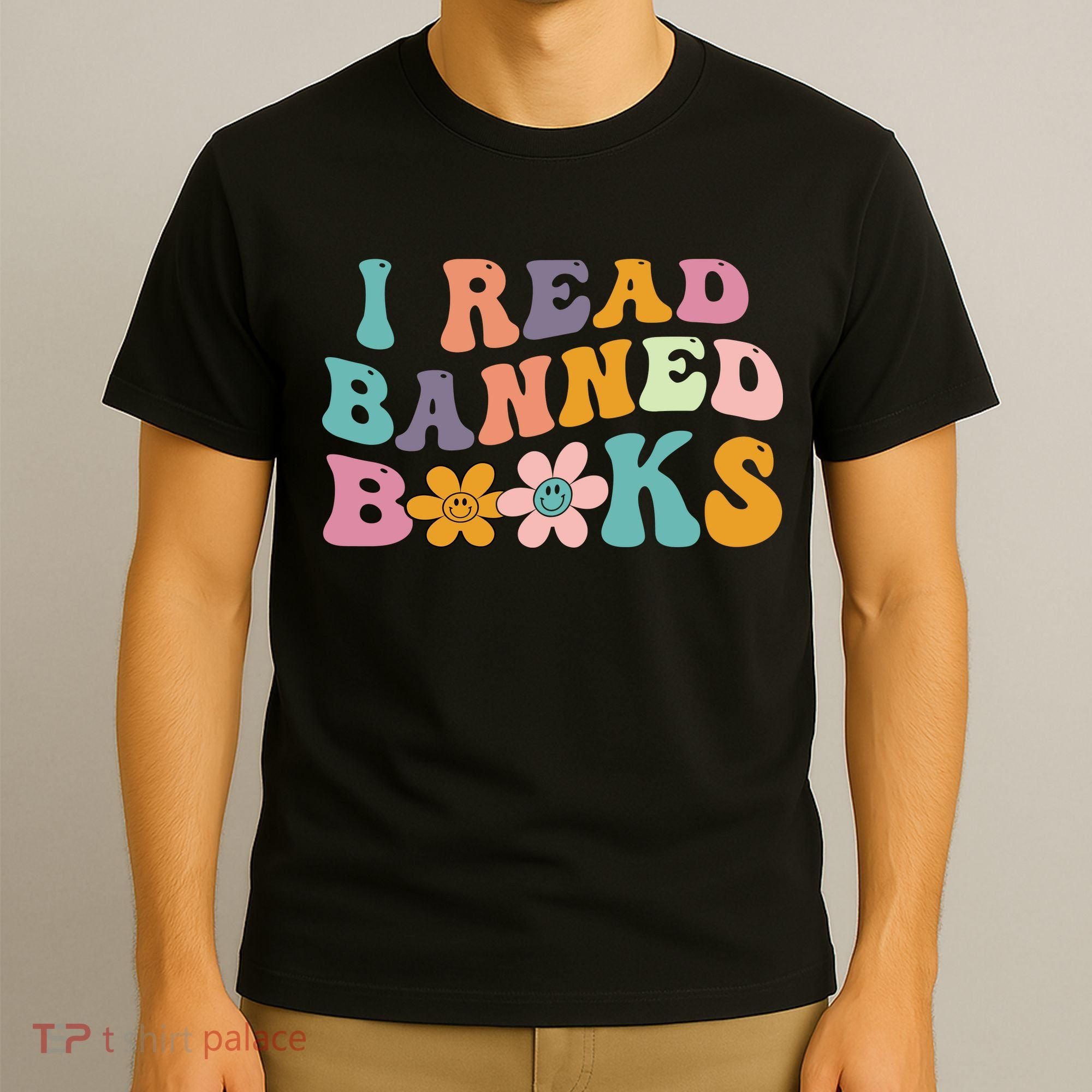 I Read Banned Books Retro Wavy T-Shirt