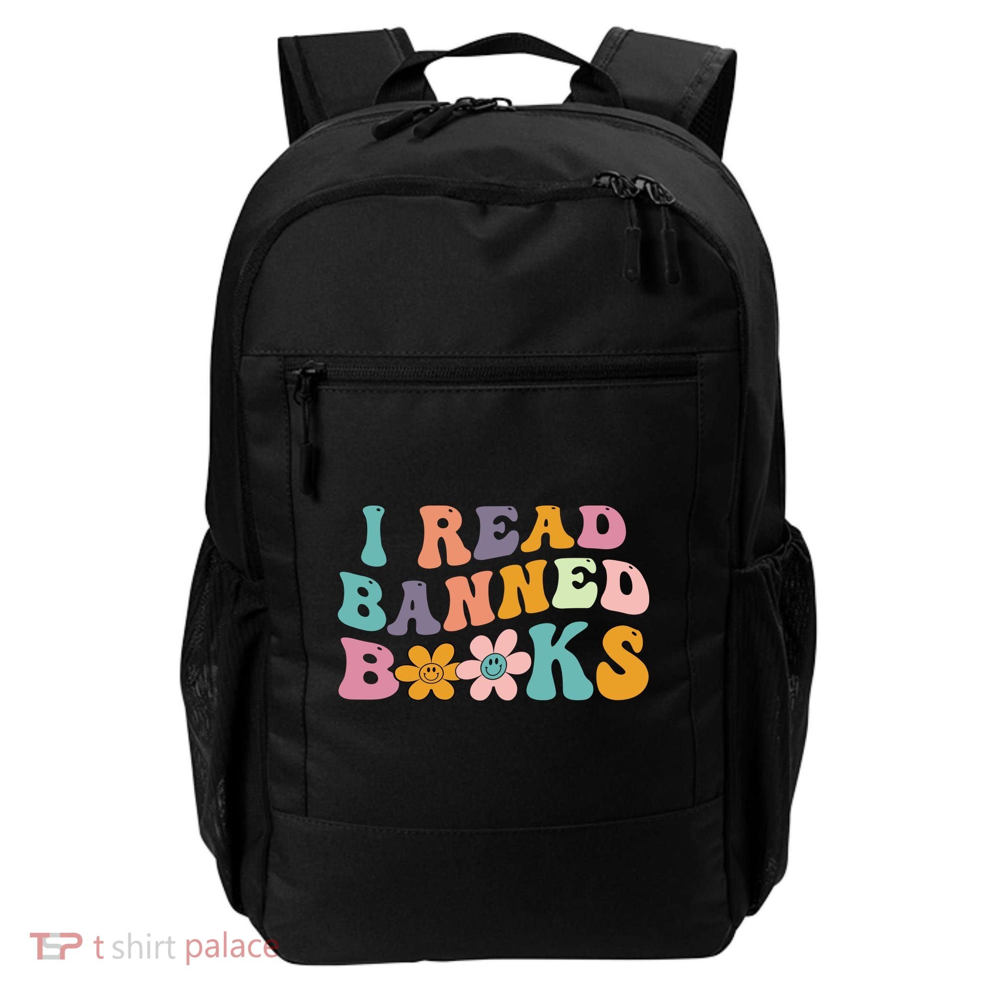 I Read Banned Books Retro Wavy Backpack