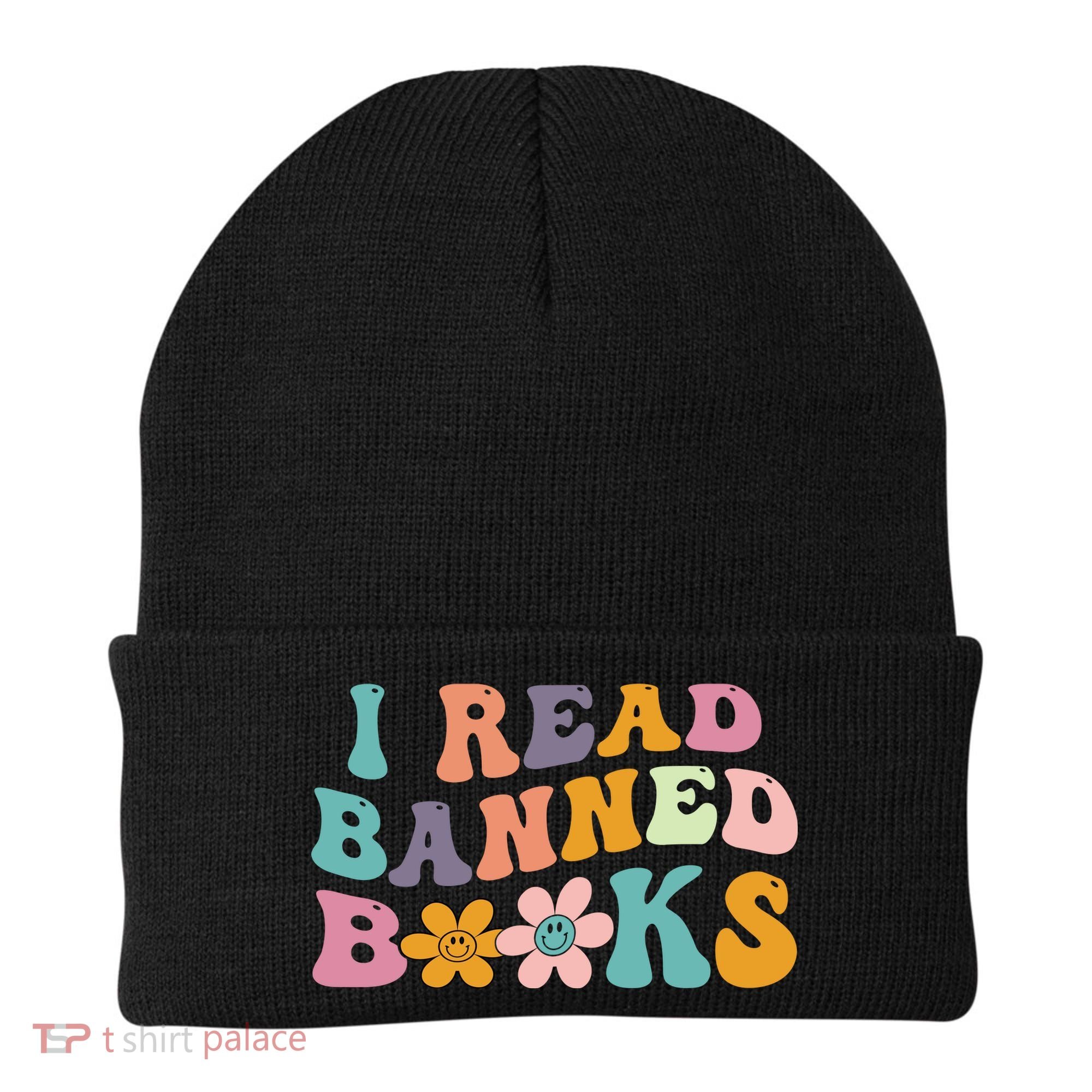 I Read Banned Books Retro Wavy Beanie